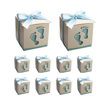 50X Shower Party Bomboniere Box 6x6x6cm with Ribbon for Birthday and Celebration Use