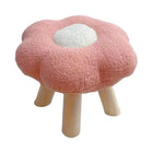Small Flower Short Stool for Entryway or Living Room Shoe Bench or Footrest