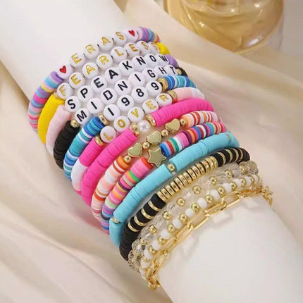 8/14pcs Bohemian Bracelet Set Colourful Beaded Bracelets Stackable Jewelry Gift