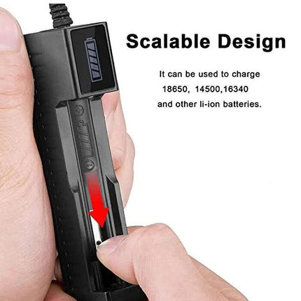 Compact 1-Slot USB Charger for Li-ion Rechargeable Batteries - Portable Power - Aimall