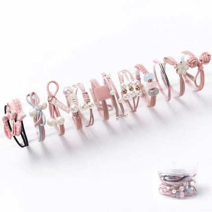 Women Elastic Hair Band Ponytail Holder Girl Rubber Rope Ties Gum Headwear Craft - Aimall