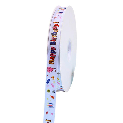 Happy Birthday Ribbon 2CM x 100Yard DIY Party Cake Decoration Gift Wrapping