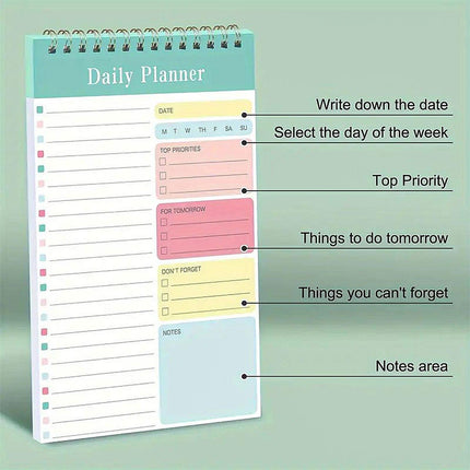 20PCS A5 Spiral Week Planner Efficient Time Management Notebook Schedule Book