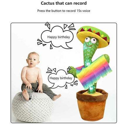 Talking Toy Dancing Cactus Doll Speak Talk Sound Record Repeat Kawaii Funny Toy - Aimall
