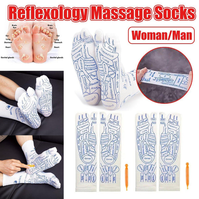 Chinese Acupressure Socks Traditional Massage Therapy Socks Meridian Therapy