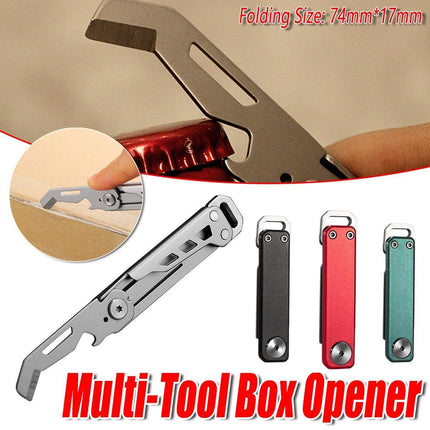 Multifunctional Folding Knife Case Opener Portable Bottle Opener EDC Tool Kit