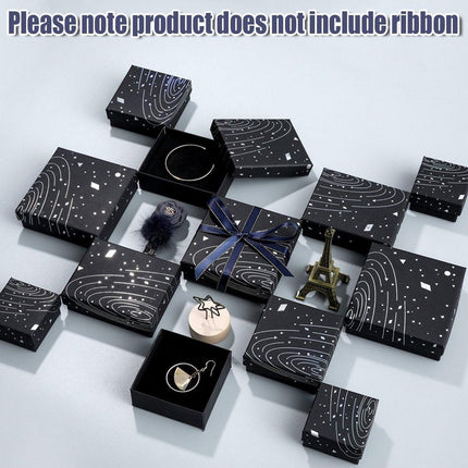 20x Holographic Silver Foil Jewelry Box for Earrings Bracelets Rings Packing Box