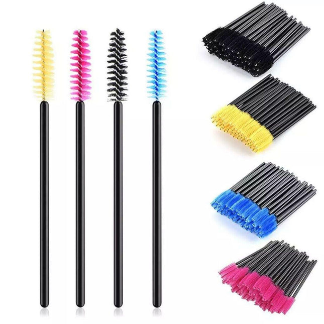 50-200 Disposable Mascara Wands Eyelash Brushes Applicator Lash Extension Brush - Aimall