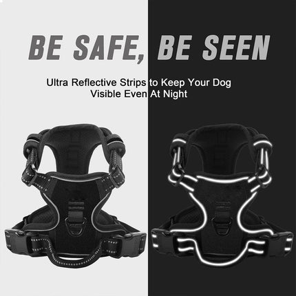 Adjustable No-Pull Dog Harness Vest S-XL Reflective Pet Training Outdoor Handle