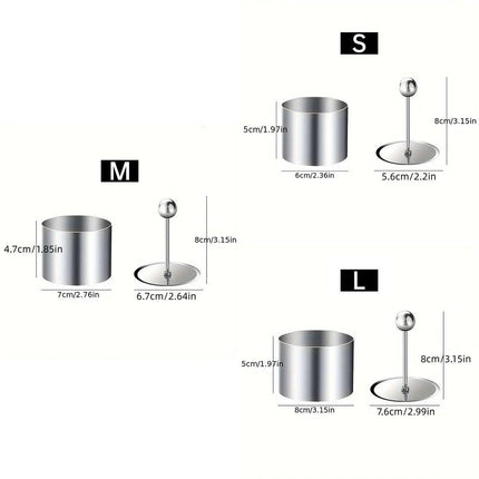 Stainless Steel Round Dessert Cake Mold 6/7/8cm Rice Taro Cheese Brick Mold