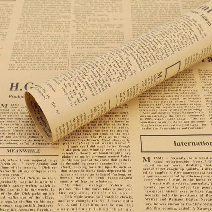 45X Gift Packaging Packing Material Kraft Tissue English Newspaper Bouquet Paper - Aimall