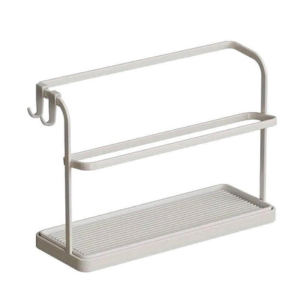Double Cup Holder Home Desktop Upside Down Draining Rack Storage Shelf Organiser