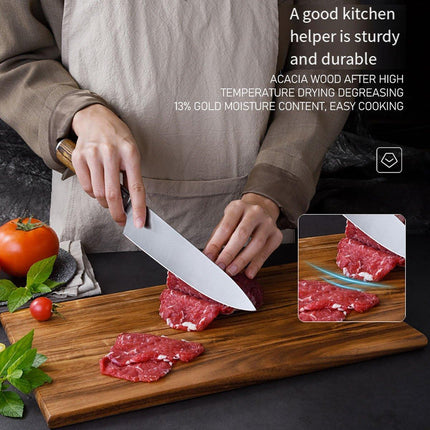 Large Hardwood Chopping Cutting Board Kitchen Steak Deli Meat Food Household