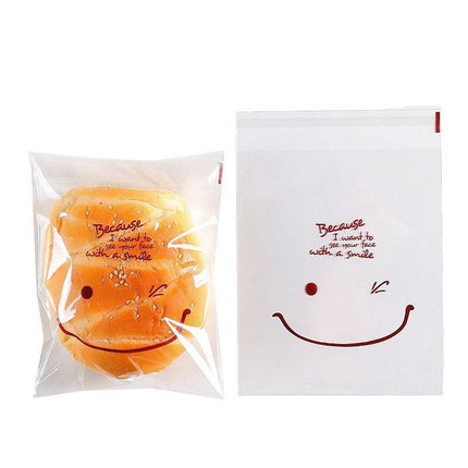 400PCS Self Sealing Bread Bags Cute Cartoon Transparent Self Adhesive Packaging