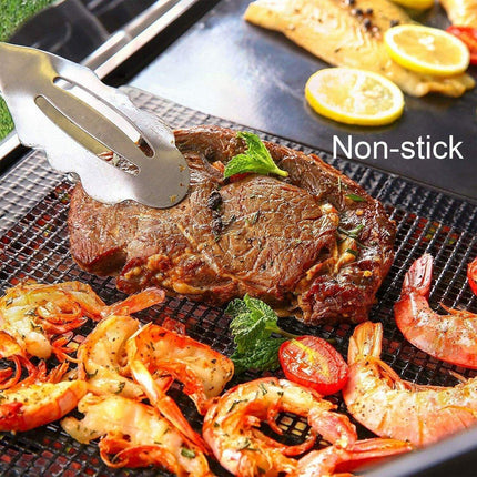 3/6/10PCS Non-Stick BBQ Grill Mat Mesh Liner Cooking Barbecue Sheet Baking Pad