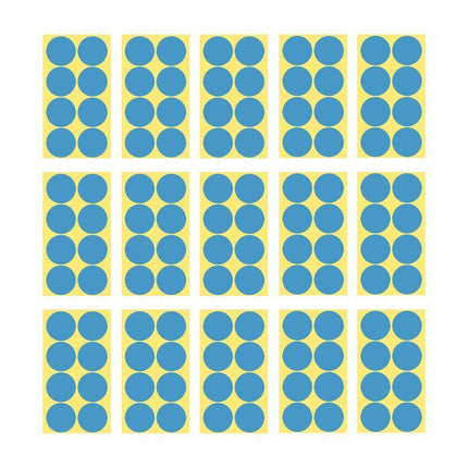 8/13/25/50mm Colour Sticker Dots Adhesive Round Labels Circular Scrapbooking Light Blue - Aimall