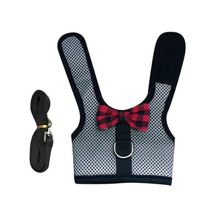 Rabbit Vest Harness Leash Lead Small Animal Pet Mesh Hamster Bunny Traction Rope L - Aimall