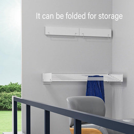 Foldable Wall Hanging Clothes Drying Rack Invisible Balcony Towel Laundry Rack