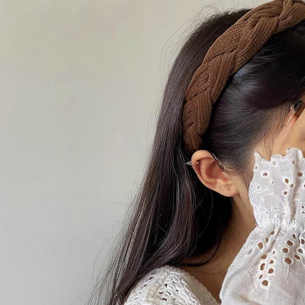 4Colours Women Braided Plait Plaited Elastic Hair Accessories Band Headband - Aimall