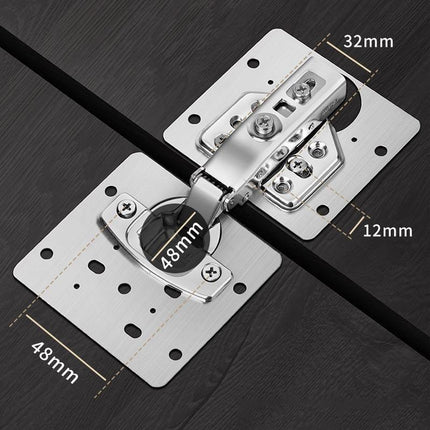 Hinge Repair Plate Rust Resistant Steel Furniture Cupboard Repair Mount Tool - Aimall