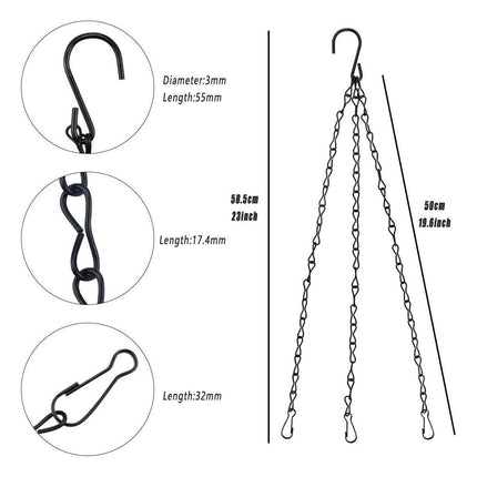 5x Hanging Planter Chains Decorative Iron Chains for Flower Pots Lanterns Basket