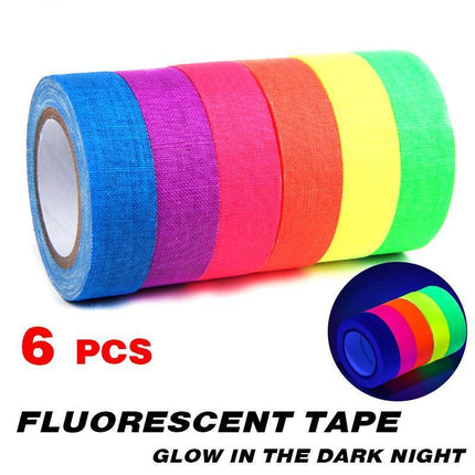 6X Luminous Fluorescent Tape Glow In The Dark Night Self-adhesive Safety Sticker - Aimall