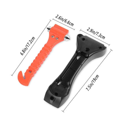 2 Pack Car Safety Hammer Emergency Window Breaker Escape Tool for Vehicle Rescue