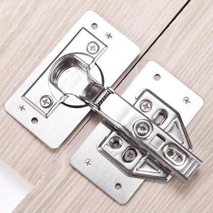 1/3/6 SETS Hinge Repair Plate Rust-Resistant Steel Furniture Cupboard Mount Tool - Aimall