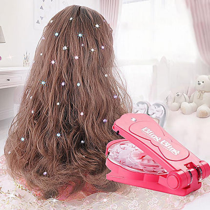 Diamond Hair Sparkle Stapler Machine Tools Kit Gems for Shirt Decor Girls - Aimall