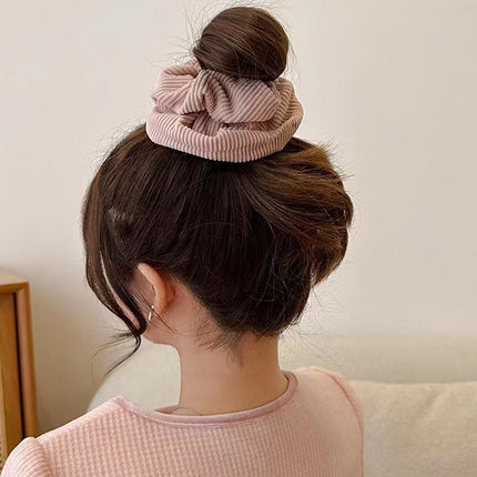 Corduroy Big Hair Scrunchies Ponytail Holder Hair Ties Rope Hair Accesorries - Aimall