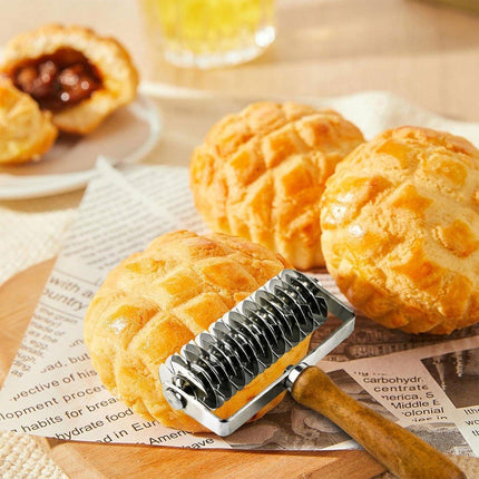 Pastry Pizza Roller Cutter Pull A Wheel for Dough Cookie Pie Steel Net Lattice