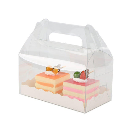 25pcs Transparent Portable Baking Box for Lasagna Mousse Cake Western Point Food