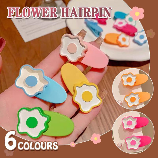 Flower Hairpin Floral Baby Barrette Kids Hair Snap Children Hair Clip Accessory - Aimall