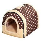 XL Size Pet House Kennel Soft Igloo Beds Cave Cat Puppy Bed Warm Cushion Fold - Aimall