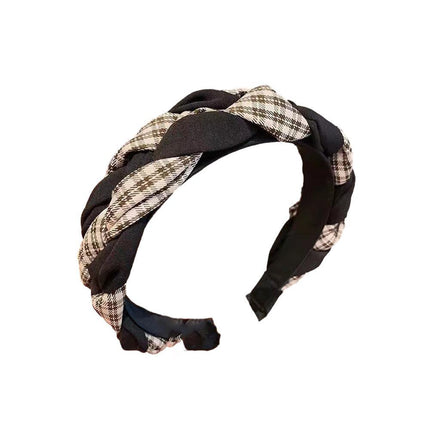 Women Headband Twist Hairband Hoop Knit Knot Cross Tie Wide Headwear Accessories - Aimall