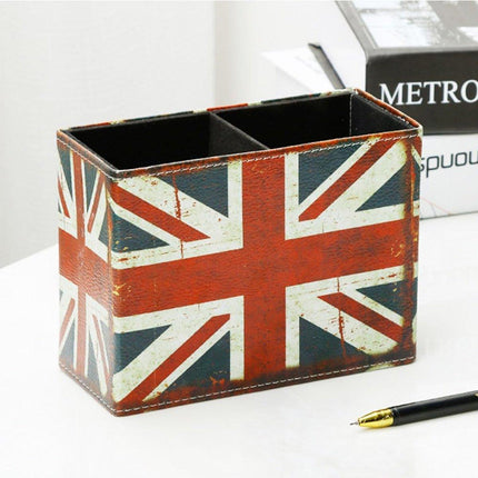 Two Compartment Desktop Organiser Storage Box Office Desk Organizer Supplies