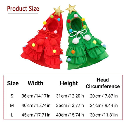 Christmas Pet Cape Shawl Winter Holiday Dog Cat Costume Cloak Apparel Outfit
