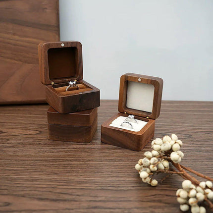 Wooden Jewelry Box Ring Holder Trinket Storage Organizer Keepsake Case Gifts