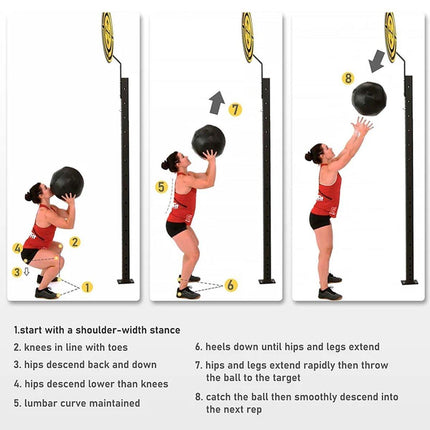 Non-Elastic Soft Squat Wall Ball for Solid Gravity and Balance Training Workouts