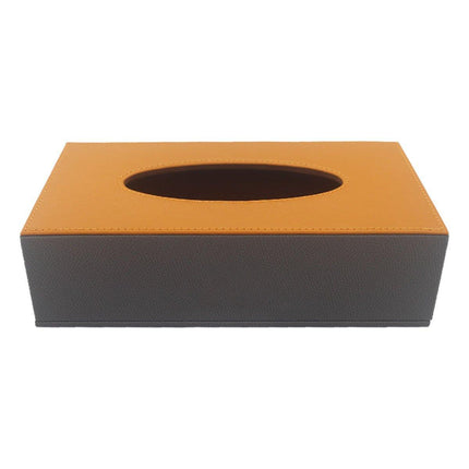 Leather Tissue Box Holder Hotel Room Organiser for Napkins Home Office Decor