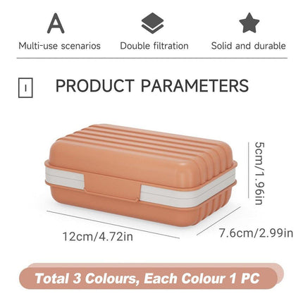 3PCS Soap Holder Travel Soap Container Portable Bar Soap Case Leakproof Soap Box