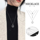 Retro Elegant Necklace Multi-layer Metal Chain Necklace Stacked Clavicle Chain
