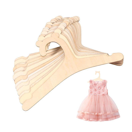 20PCS Small Wooden Clothes Hangers Mini Size Coat Hanger Set for Wardrobe Storage