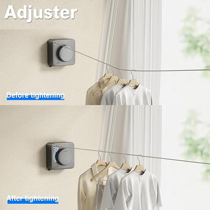Invisible Wall Mounted Clothesline for Hotel Bathroom Sunbed Laundry Drying Rope