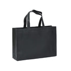 100X Reusable Shopping Bags Tote Bag Washable Eco Friendly Non Woven Folding Bag Black - Aimall
