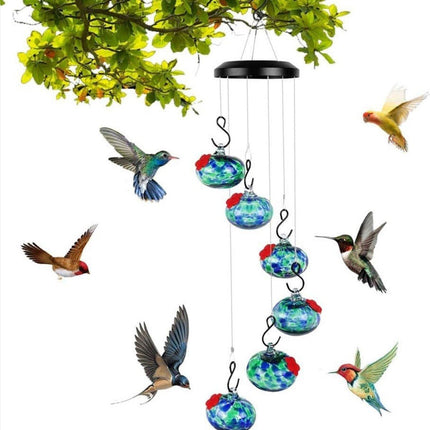 Hanging Hummingbird Feeder Outdoor Garden Nectar Dispenser Attracting Birds