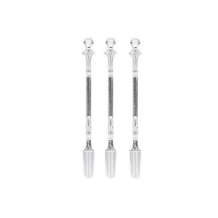 6X Mini Powder Ladle Scoop Mini Spoon Spatula Metal Shovel Silver color Spoon - Aimall