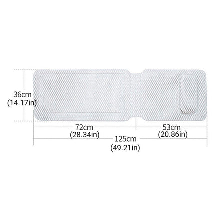 Non Slip PVC Full Body Bath Mat Massage Cushion with Suction Cups for Bathtub