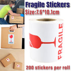 Fragile Sticker Handle with Care Logistics Warning Label for Goods Packaging Use