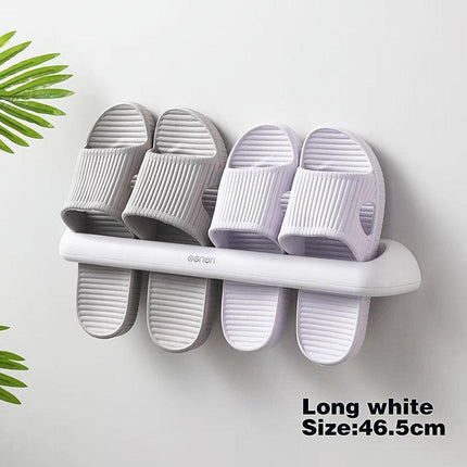 Slipper Holder Bathroom Home Wall Hanger Shelf Rack Storage Shoes Organizer Long - Aimall